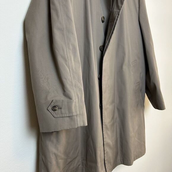 London Fog Maincoats Trench Coat Men’s 44R Khaki Tan Lined Gorpcore Old Money - Picture 4 of 15